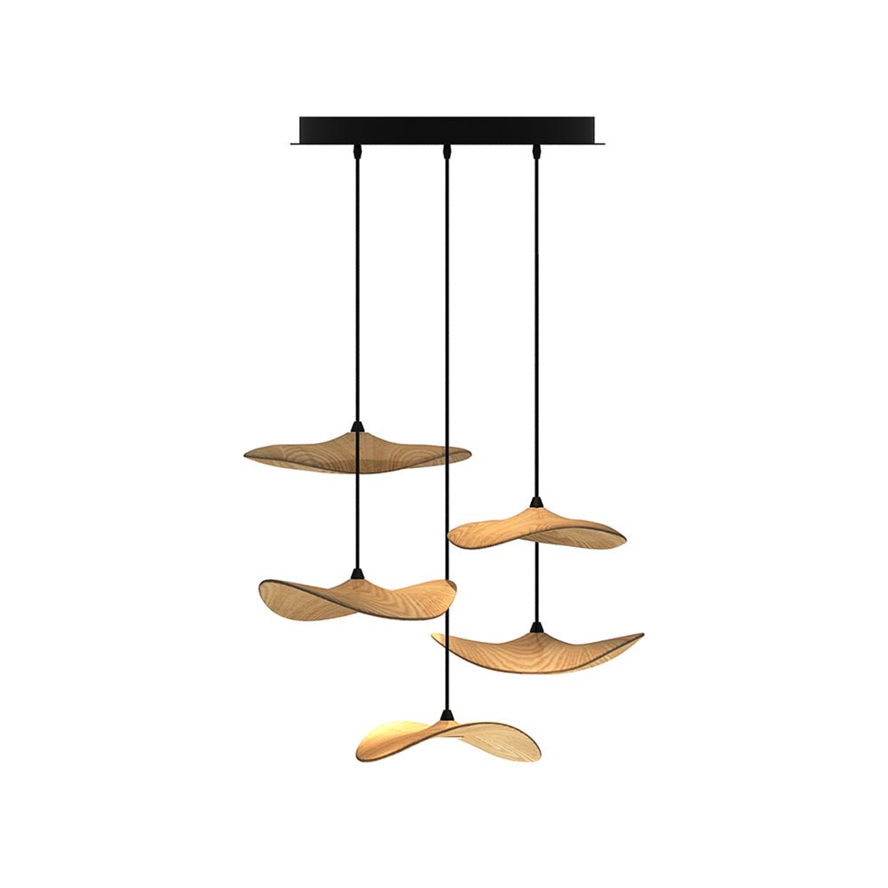 Modern Empty Leaf Chandelier - Elegant Design with Adjustable Height
