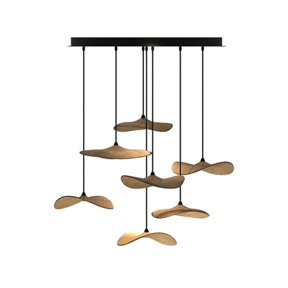 Modern Empty Leaf Chandelier - Elegant Design with Adjustable Height