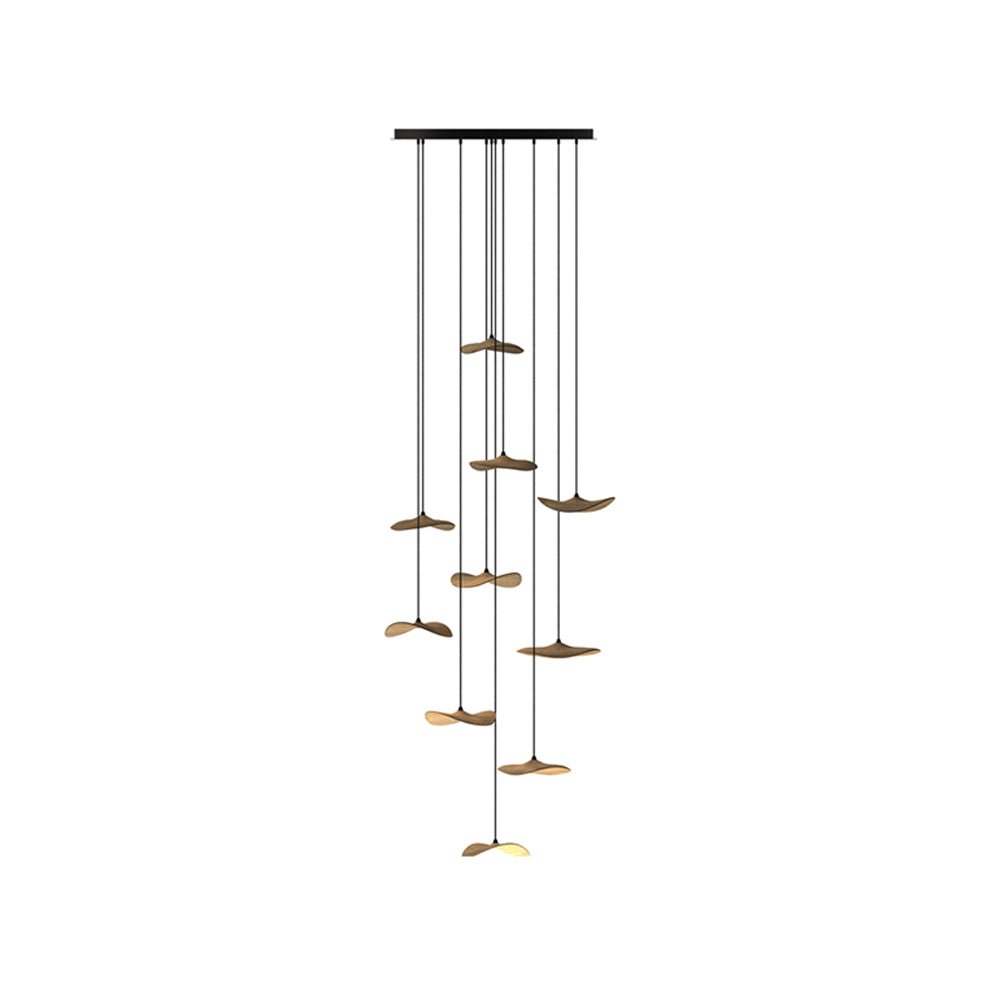 Modern Empty Leaf Chandelier - Elegant Design with Adjustable Height