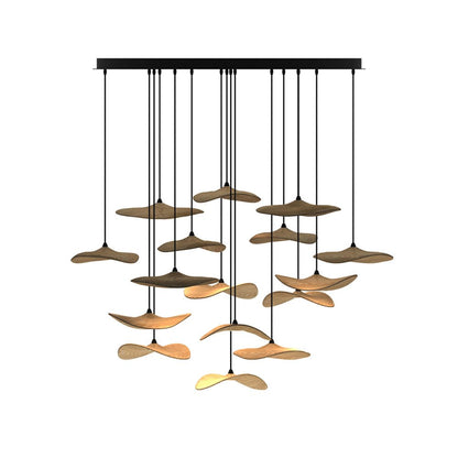 Modern Empty Leaf Chandelier - Elegant Design with Adjustable Height