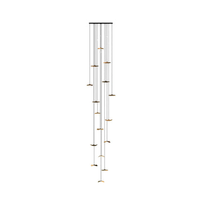 Modern Empty Leaf Chandelier - Elegant Design with Adjustable Height