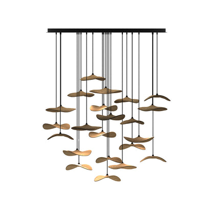 Modern Empty Leaf Chandelier - Elegant Design with Adjustable Height