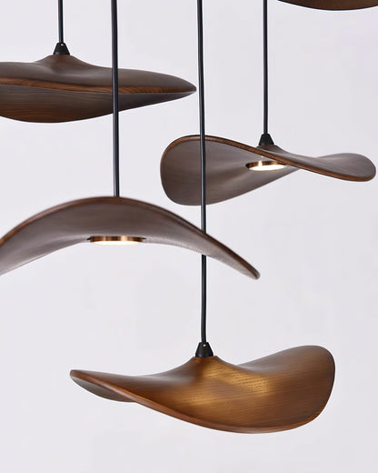 Modern Empty Leaf Chandelier - Elegant Design with Adjustable Height