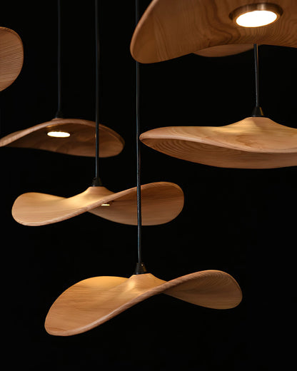 Modern Empty Leaf Chandelier - Elegant Design with Adjustable Height
