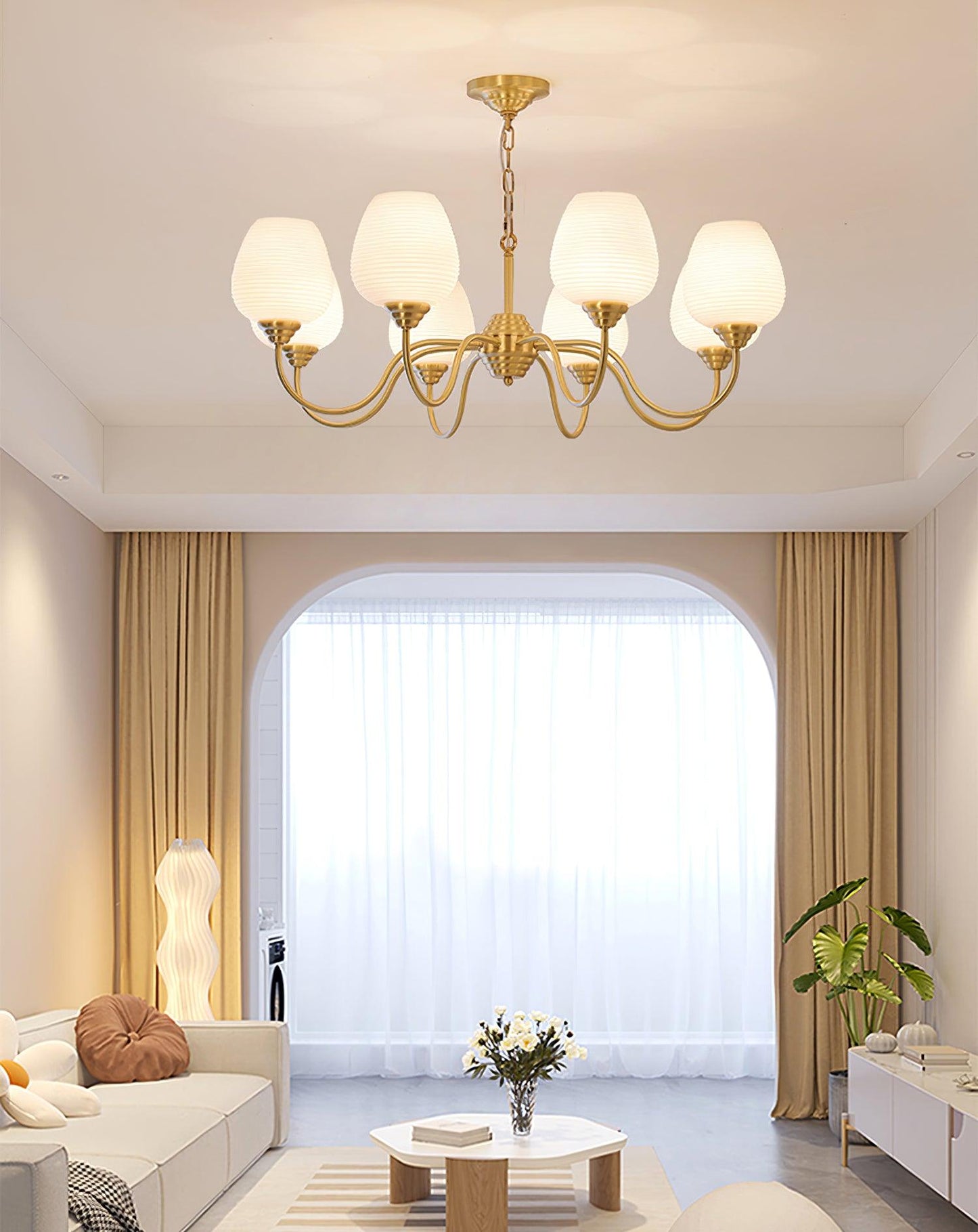 Alton Chandelier - Elegant Lighting Fixture with Adjustable Height & L