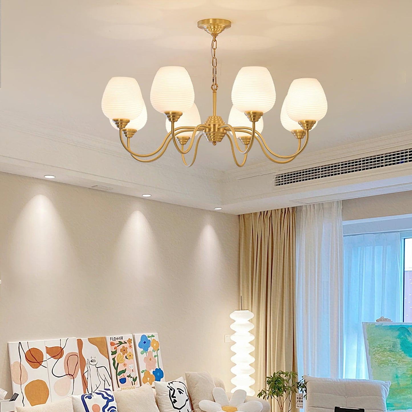 Alton Chandelier - Elegant Lighting Fixture with Adjustable Height & L