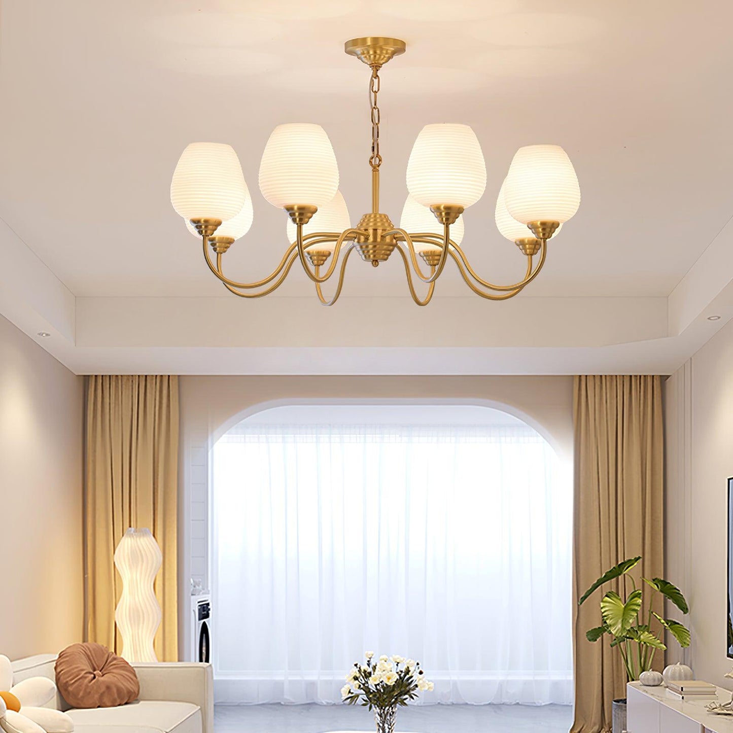 Alton Chandelier - Elegant Lighting Fixture with Adjustable Height & L