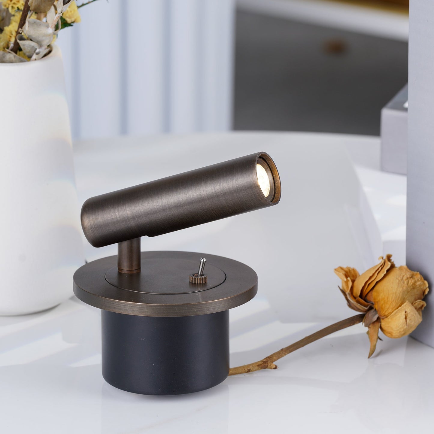 Professional Reading Wall Lamp with Adjustable Brightness and Flex Arm
