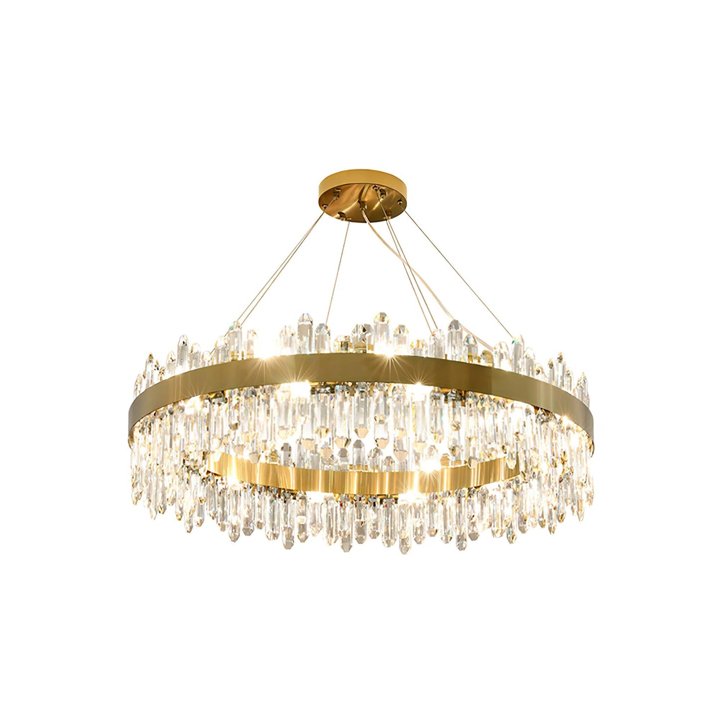 Enos Crystal Chandelier - Elegant Design with Dimmable LED Lights