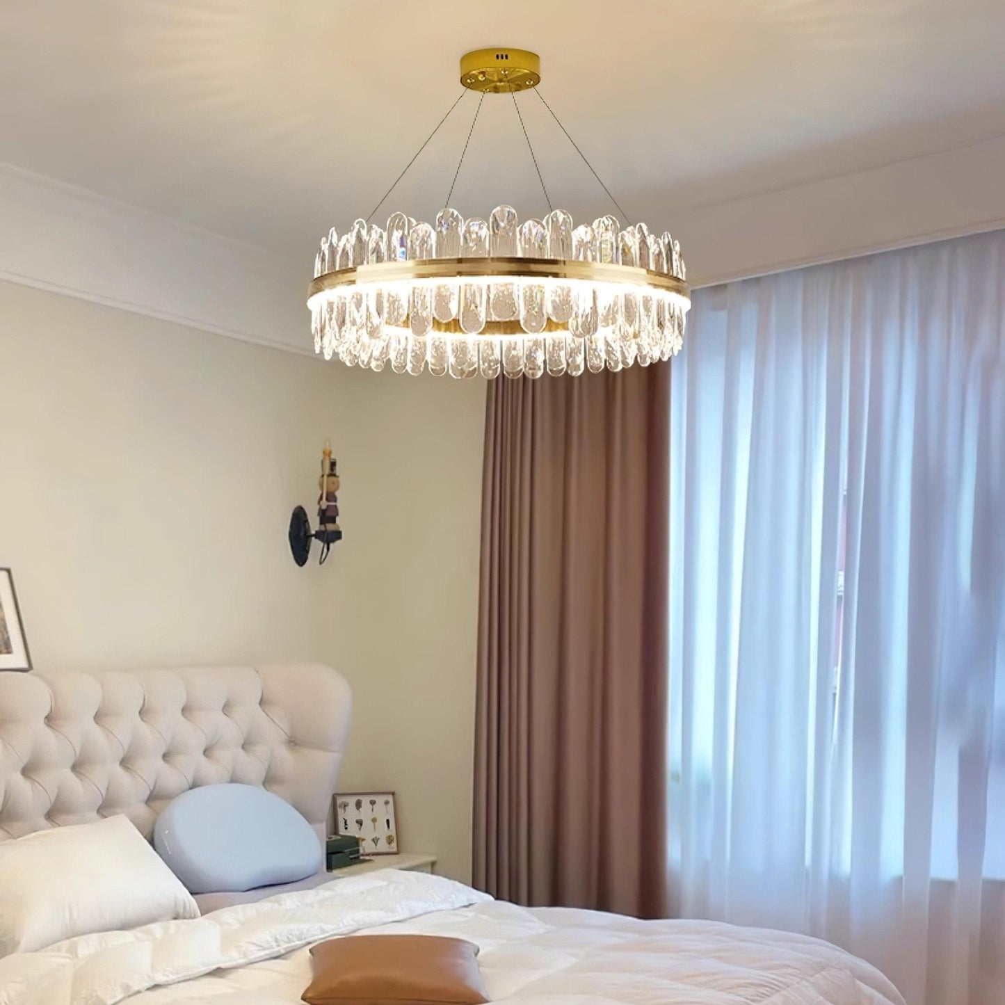 Enos Crystal Chandelier - Elegant Design with Dimmable LED Lights
