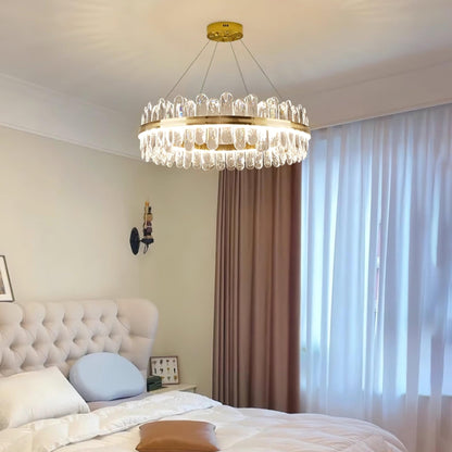 Enos Crystal Chandelier - Elegant Design with Dimmable LED Lights