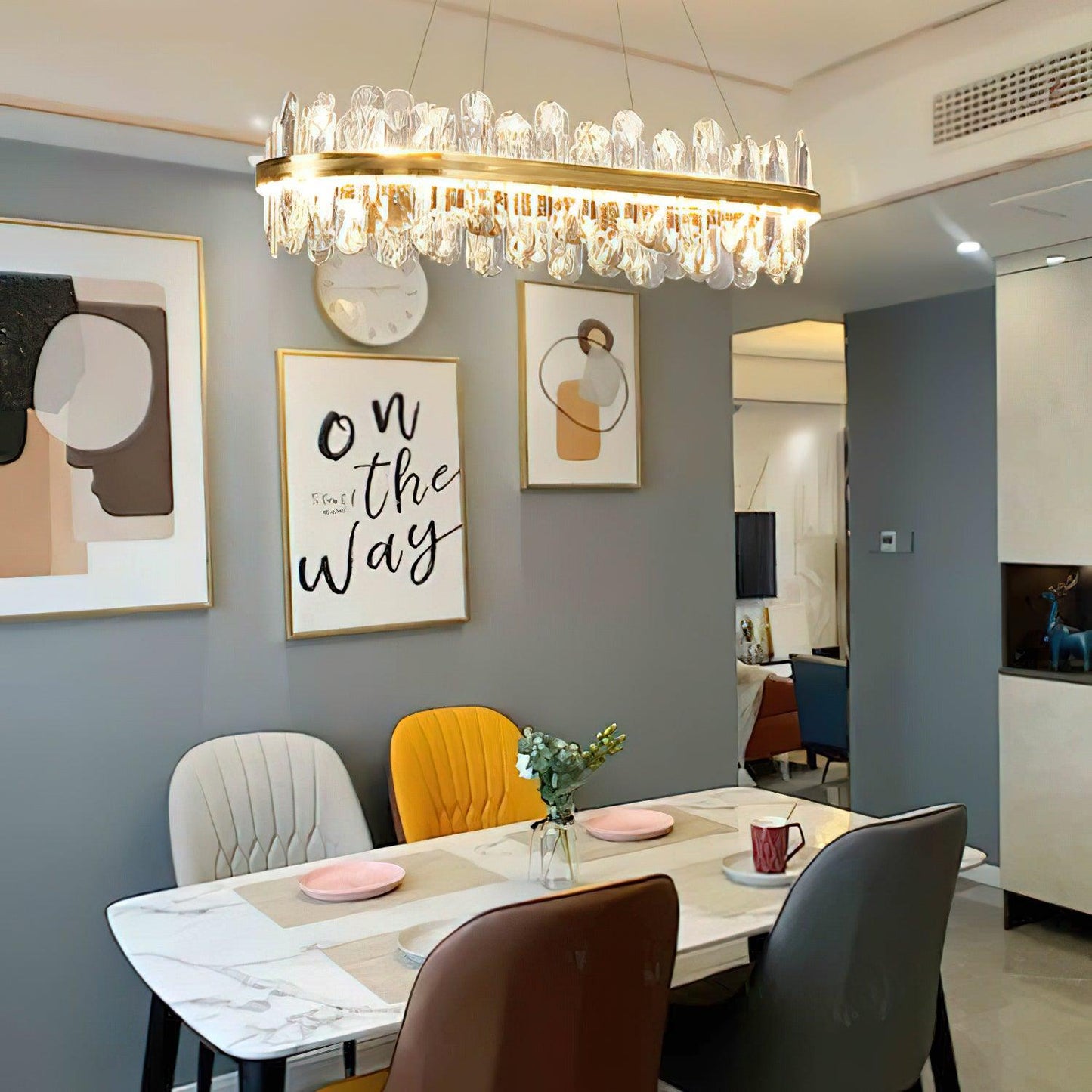 Enos Crystal Chandelier - Elegant Design with Dimmable LED Lights
