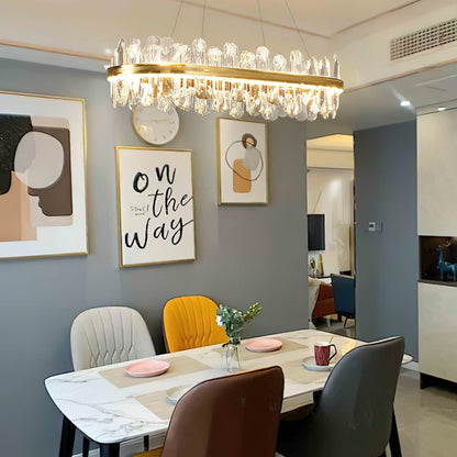 Enos Crystal Chandelier - Elegant Design with Dimmable LED Lights