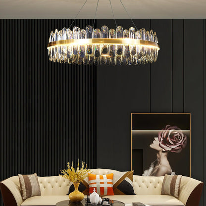 Enos Crystal Chandelier - Elegant Design with Dimmable LED Lights