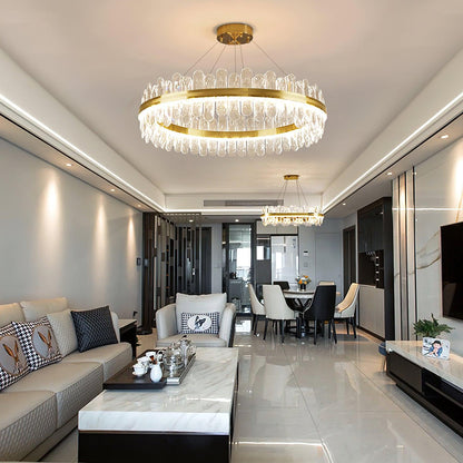 Enos Crystal Chandelier - Elegant Design with Dimmable LED Lights