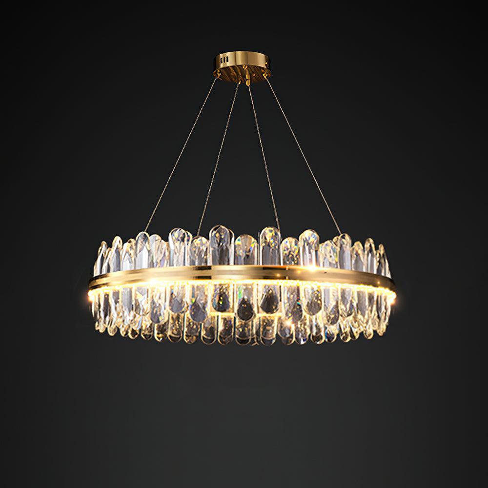 Enos Crystal Chandelier - Elegant Design with Dimmable LED Lights