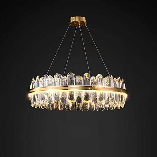 Enos Crystal Chandelier - Elegant Design with Dimmable LED Lights