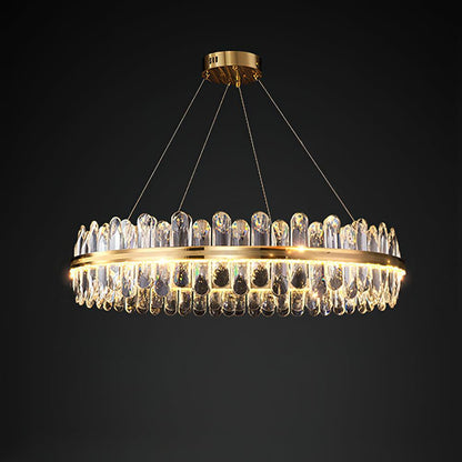 Enos Crystal Chandelier - Elegant Design with Dimmable LED Lights