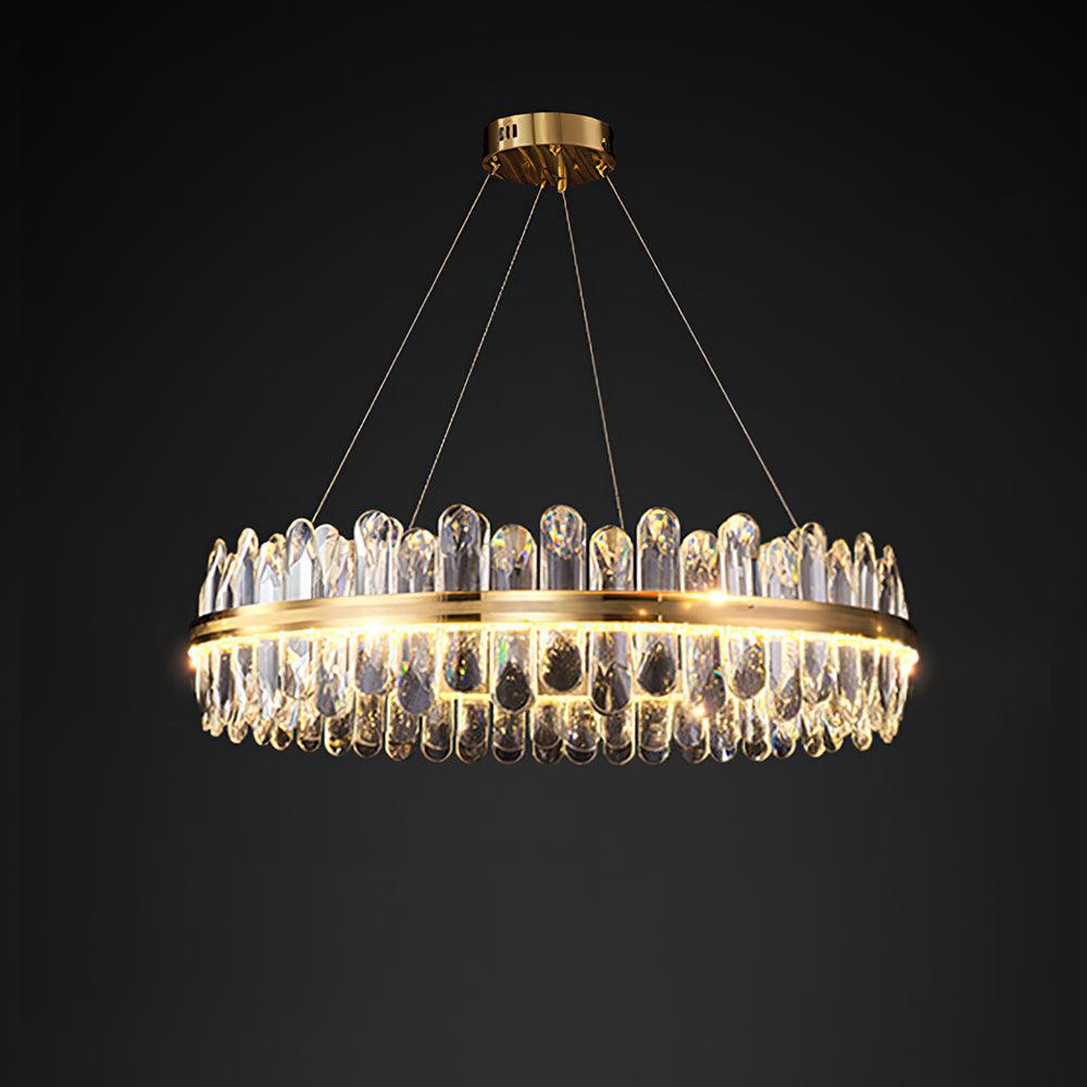 Enos Crystal Chandelier - Elegant Design with Dimmable LED Lights