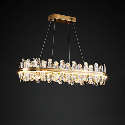 Enos Crystal Chandelier - Elegant Design with Dimmable LED Lights