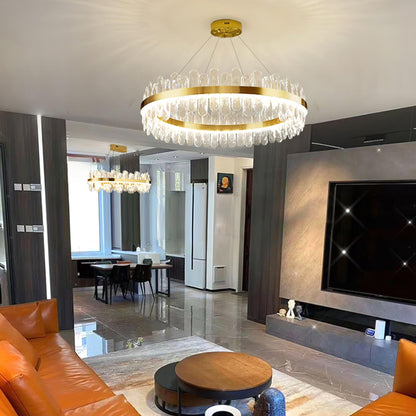 Enos Crystal Chandelier - Elegant Design with Dimmable LED Lights