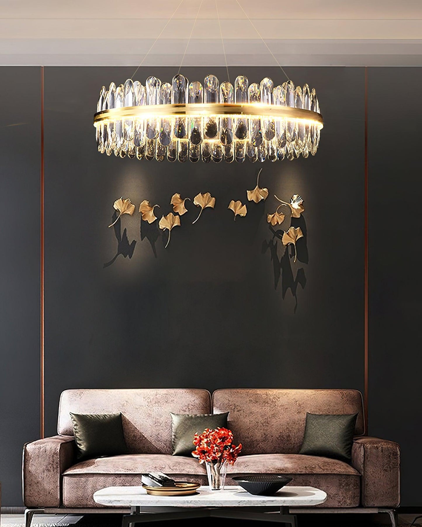 Enos Crystal Chandelier - Elegant Design with Dimmable LED Lights