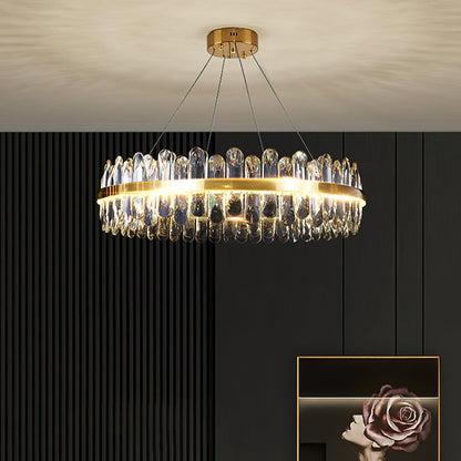 Enos Crystal Chandelier - Elegant Design with Dimmable LED Lights