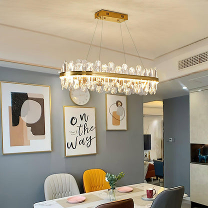 Enos Crystal Chandelier - Elegant Design with Dimmable LED Lights