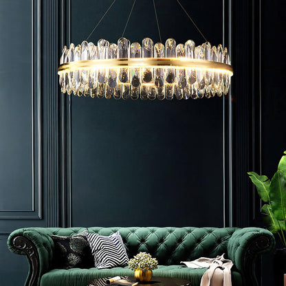 Enos Crystal Chandelier - Elegant Design with Dimmable LED Lights