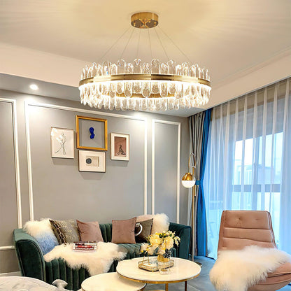Enos Crystal Chandelier - Elegant Design with Dimmable LED Lights