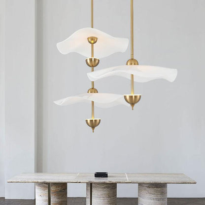 Double-Layer Pendant Light with Warm Glow — side view