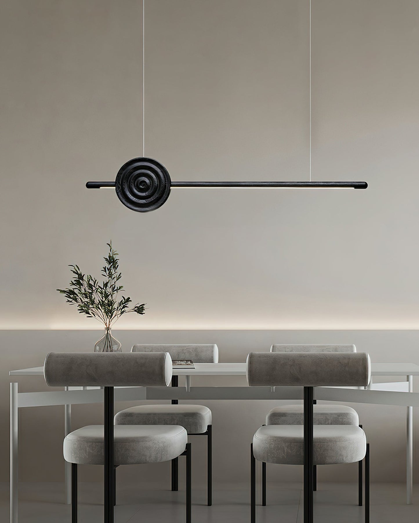 Erhu Wood Chandelier - Elegant Design with Adjustable Brightness