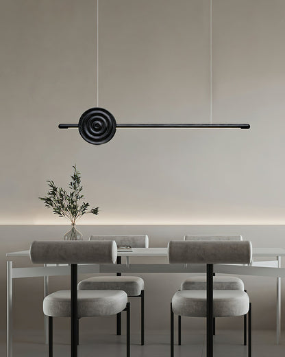 Erhu Wood Chandelier - Elegant Design with Adjustable Brightness