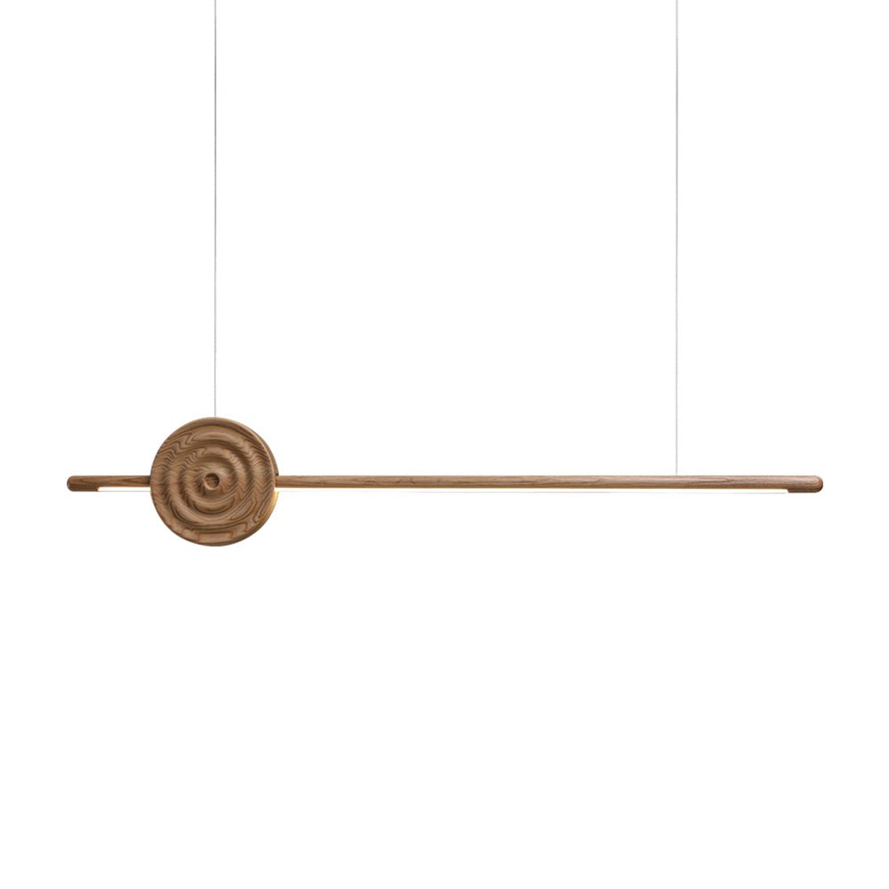 Erhu Wood Chandelier - Elegant Design with Adjustable Brightness