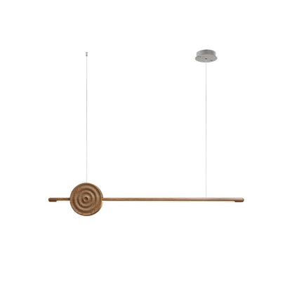 Erhu Wood Chandelier - Elegant Design with Adjustable Brightness