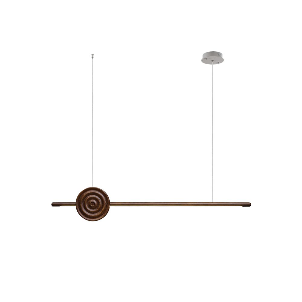 Erhu Wood Chandelier - Elegant Design with Adjustable Brightness