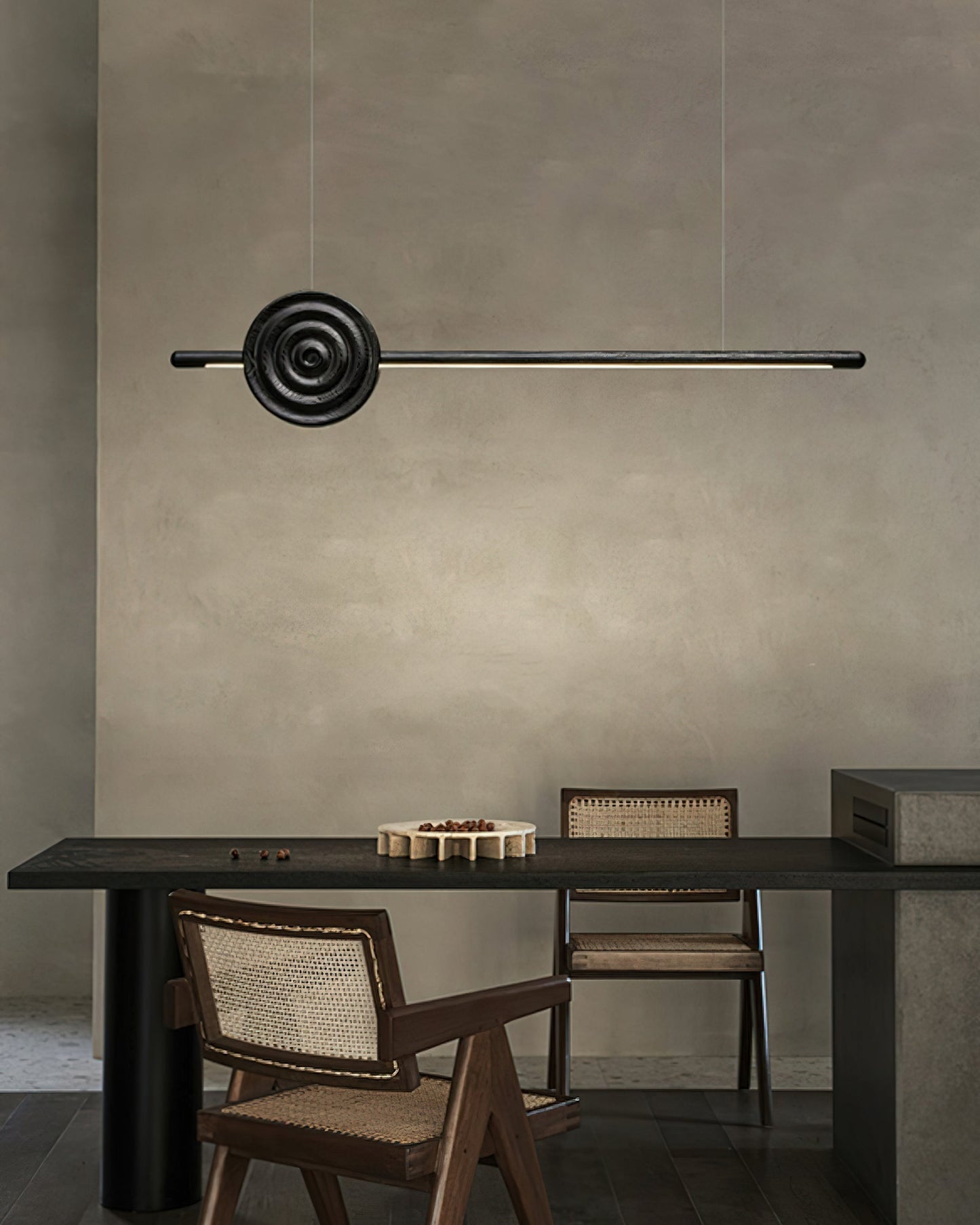 Erhu Wood Chandelier - Elegant Design with Adjustable Brightness