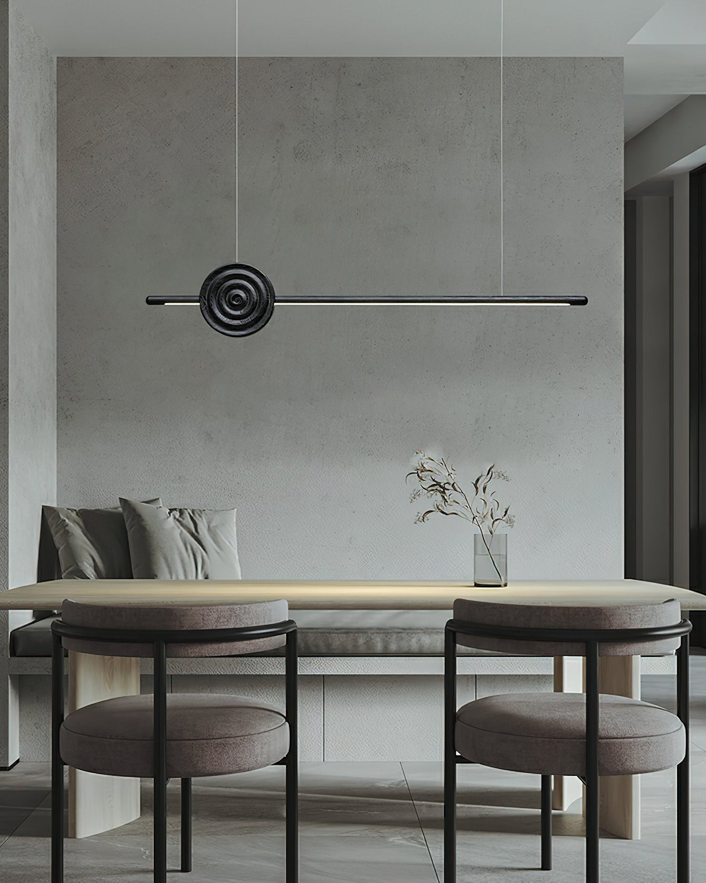 Erhu Wood Chandelier - Elegant Design with Adjustable Brightness