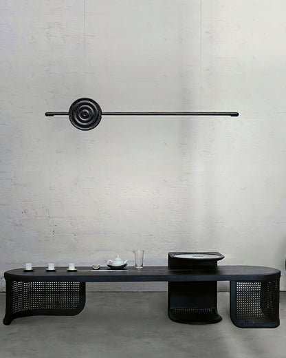 Erhu Wood Chandelier - Elegant Design with Adjustable Brightness