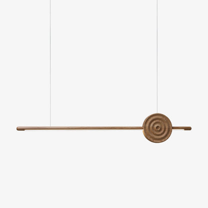 Erhu Wood Chandelier - Elegant Design with Adjustable Brightness
