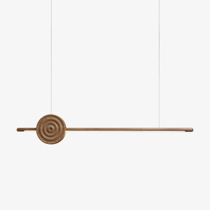 Erhu Wood Chandelier - Elegant Design with Adjustable Brightness