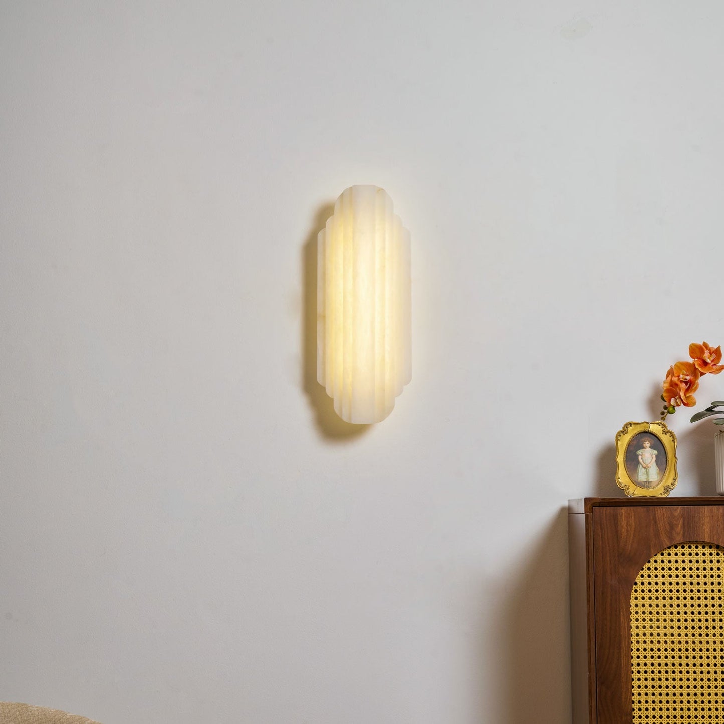 Estelle Alabaster Wall Sconce - Elegant Design with Soft Glow Lighting