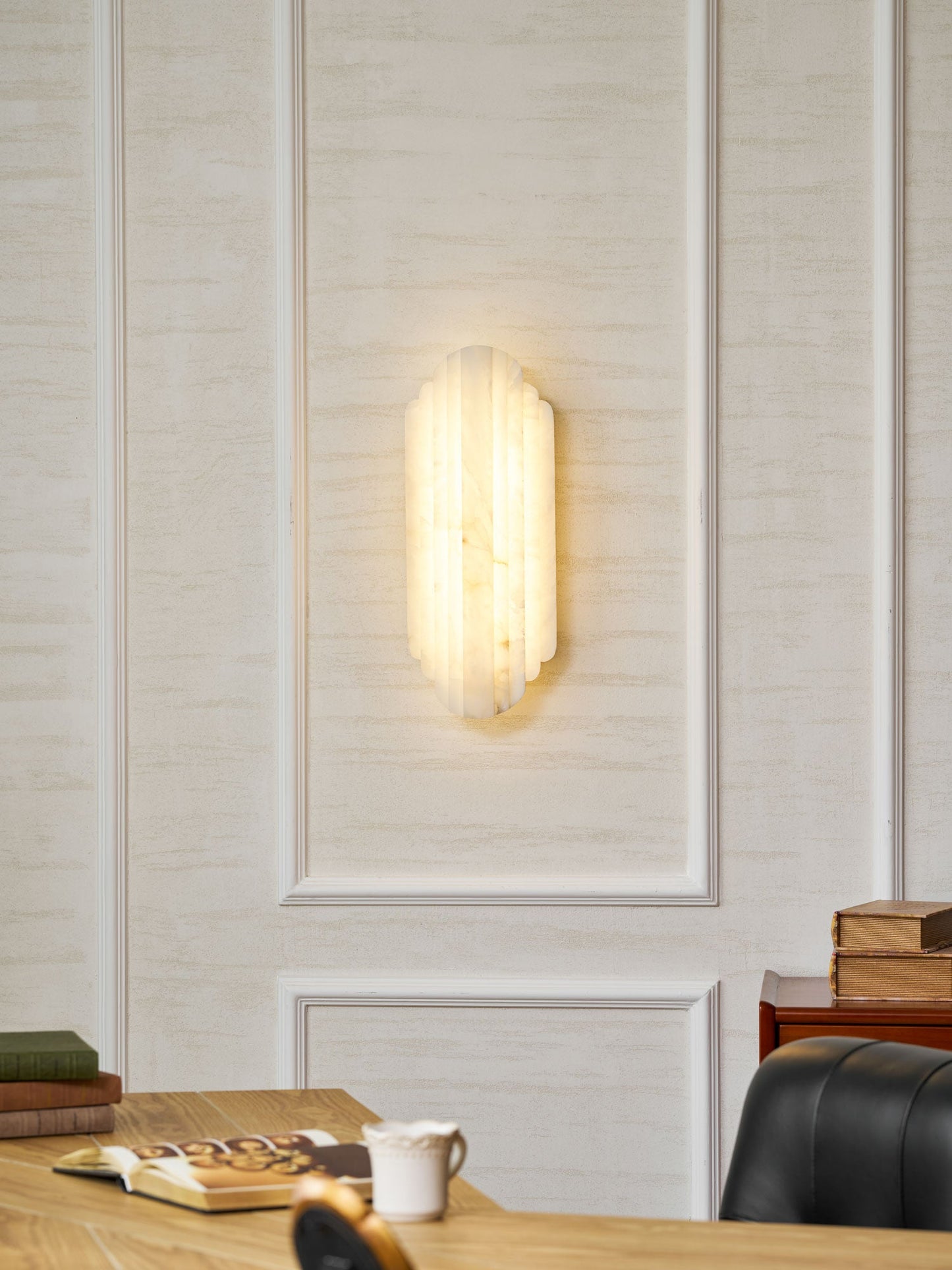 Estelle Alabaster Wall Sconce - Elegant Design with Soft Glow Lighting