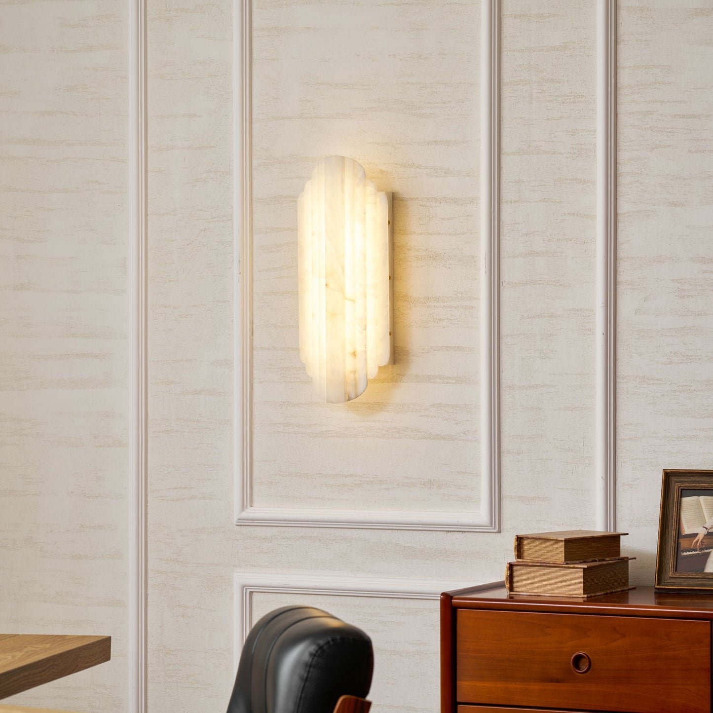 Estelle Alabaster Wall Sconce - Elegant Design with Soft Glow Lighting