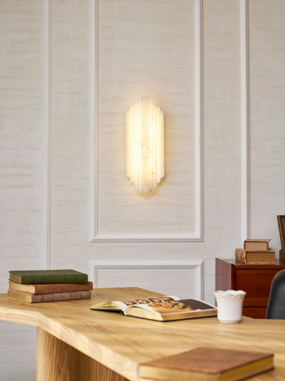 Estelle Alabaster Wall Sconce - Elegant Design with Soft Glow Lighting