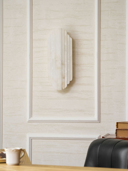 Estelle Alabaster Wall Sconce - Elegant Design with Soft Glow Lighting