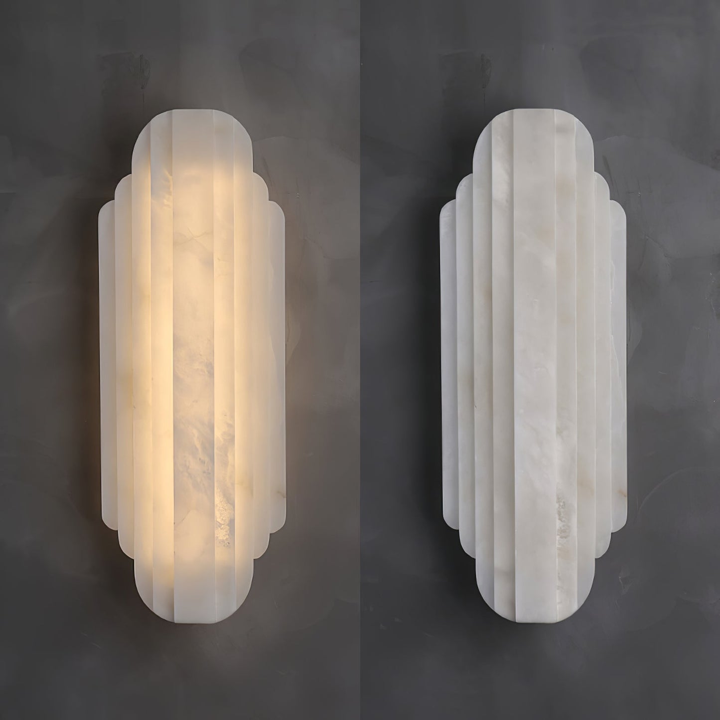 Estelle Alabaster Wall Sconce - Elegant Design with Soft Glow Lighting