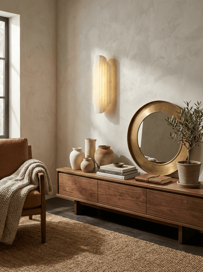 Estelle Alabaster Wall Sconce - Elegant Design with Soft Glow Lighting