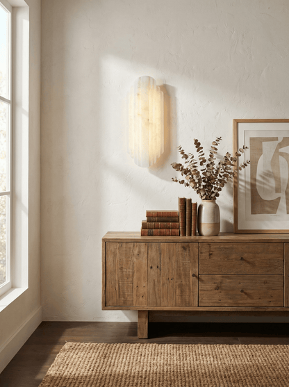 Estelle Alabaster Wall Sconce - Elegant Design with Soft Glow Lighting
