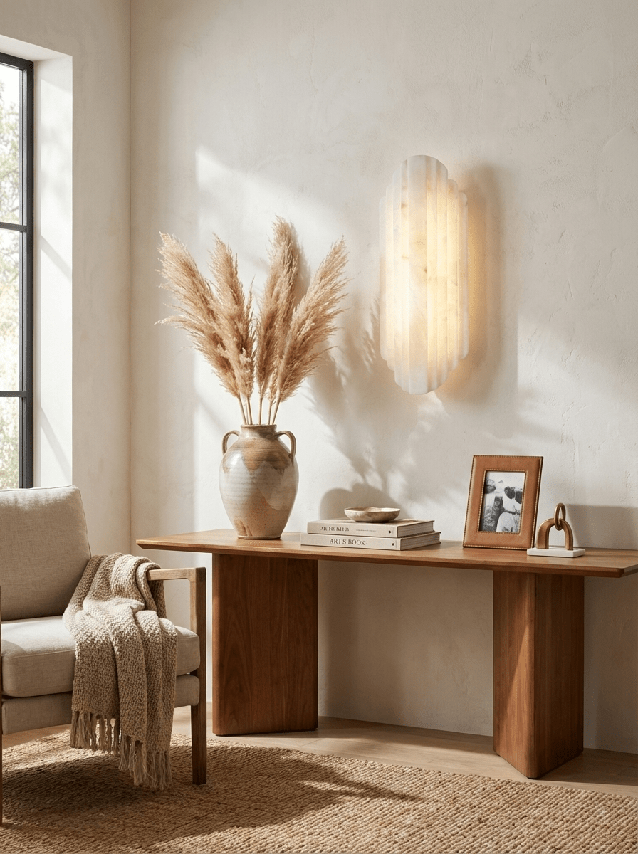 Estelle Alabaster Wall Sconce - Elegant Design with Soft Glow Lighting